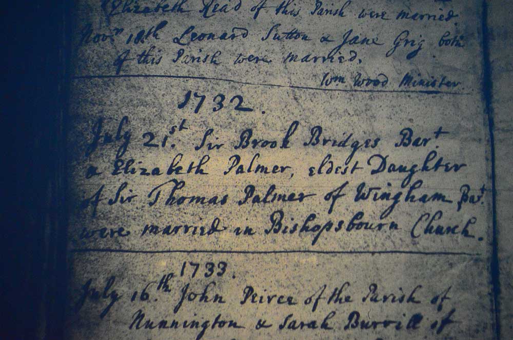 Brydges Palmer Marriage