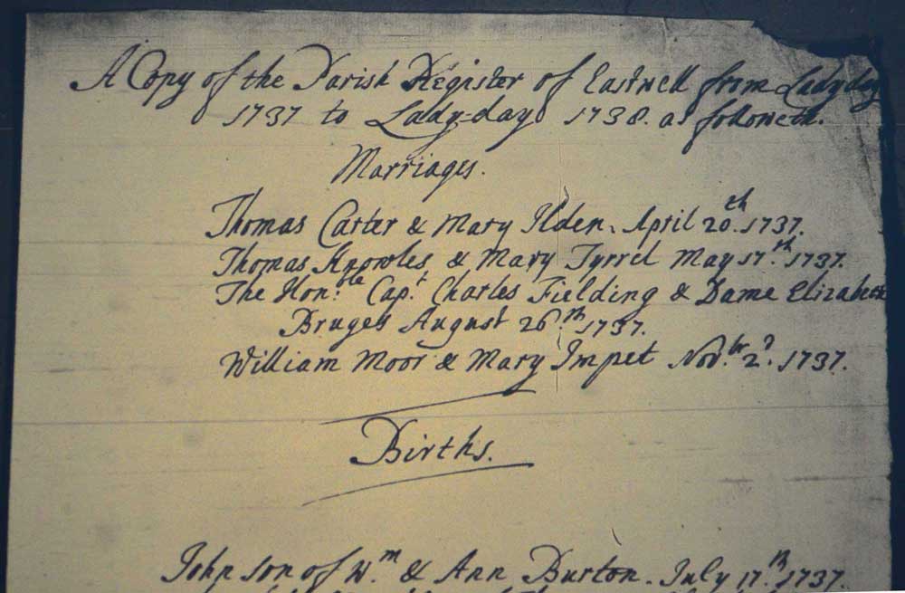 Feilding Brydges Marriage